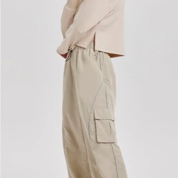 LIT Tan Parachute Drawstring Joggers - Picture 6 of 12